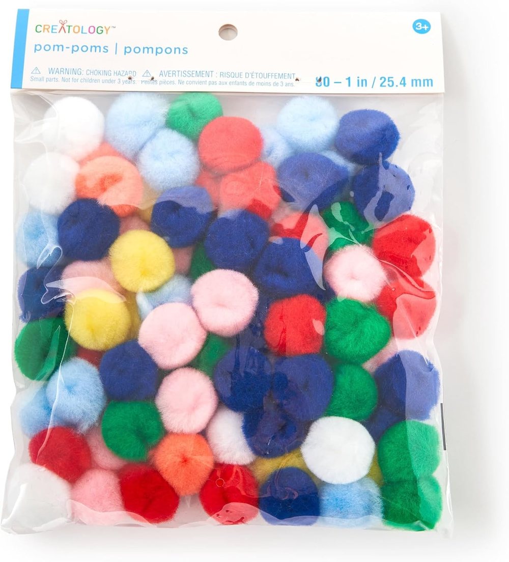 Creatology 1" Multicolor Pom Poms, view 5