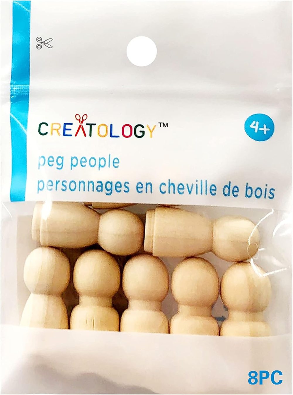 Creatology 12 Packs: 8 ct. (96 Total) 1" Wooden Peg People, view 2