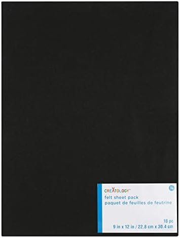 Creatology 9" x 12" Black Felt Sheets