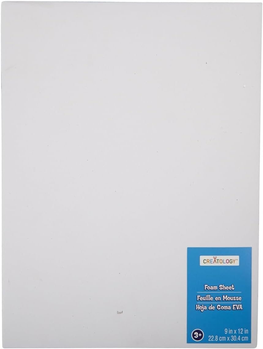 Creatology 20 Pack: 9" x 12" White Thick Foam Sheet, view 4