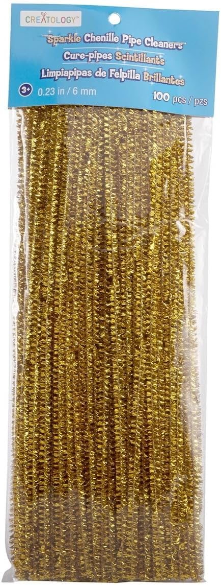 Creatology Gold Glitter Chenille Pipe Cleaners, view 5