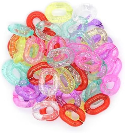Creatology Transparent Glitter Plastic Chain Links